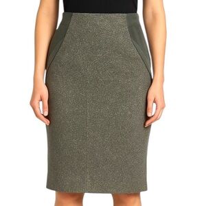 Gina Mantelli Deep Green Tweed Skirt Size 10